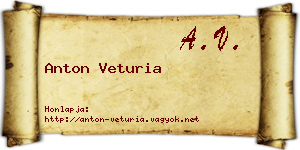 Anton Veturia névjegykártya